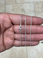 Real Solid 925 Sterling Silver Snake Chain Necklace 0.8mm In 16",18",20",22",34",30" - Genuine 925 Silver - Round Snake