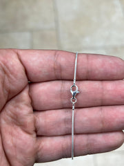 Real Solid 925 Sterling Silver Snake Chain Necklace 1.2mm In 16",18",20",22",34",30" - Genuine 925 Silver - Round Snake