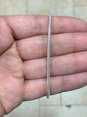 Real Solid 925 sterling silver Snake Chain necklaces 2.5mm 16",18",20",22",34",30" - Genuine 925 Silver - Round Snake