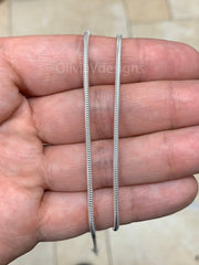 Real Solid 925 sterling silver Snake Chain necklaces 2mm 16",18",20",22",34",30" - Genuine 925 Silver - Round Snake