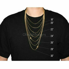 Rope Style Chain Necklace For Men - Men's 925 Sterling Silver 14k Gold Necklace - Men's Jewelry - Gold Necklace For Men