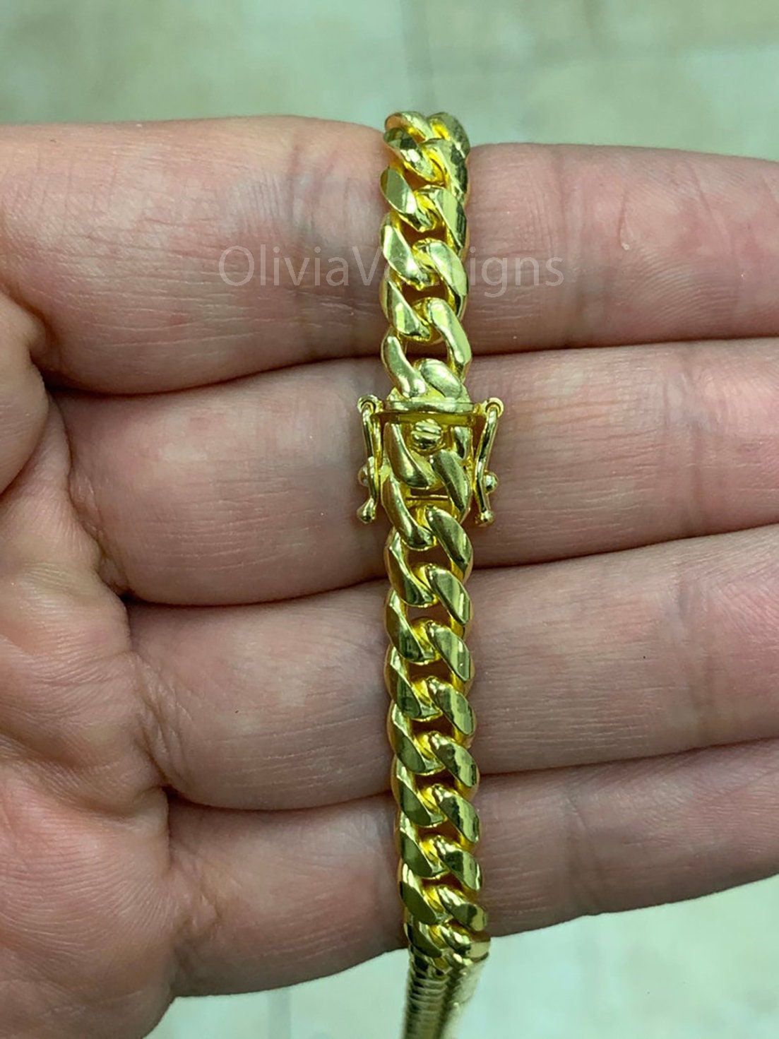 Solid 925 Sterling Silver Italian Chain Necklace Bracelet, Solid Miami Cuban Curb Link Chain, 7mm Necklace Chain, Gift For Him, Cuban Link