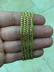Solid 925 Sterling Silver Italian Chain Necklace, Solid Miami Cuban Curb Link Chain, 4mm Necklace Chain, Gift For Him, Cuban Link Necklace