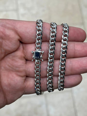 Solid 925 Sterling Silver Italian Chain Necklace, Solid Miami Cuban Curb Link Chain, 6mm Necklace Chain, Gift For Him,  Necklace