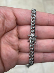 Solid 925 Sterling Silver Italian Chain Necklace, Solid Miami Cuban Curb Link Chain, 6mm Necklace Chain, Gift For Him,  Necklace