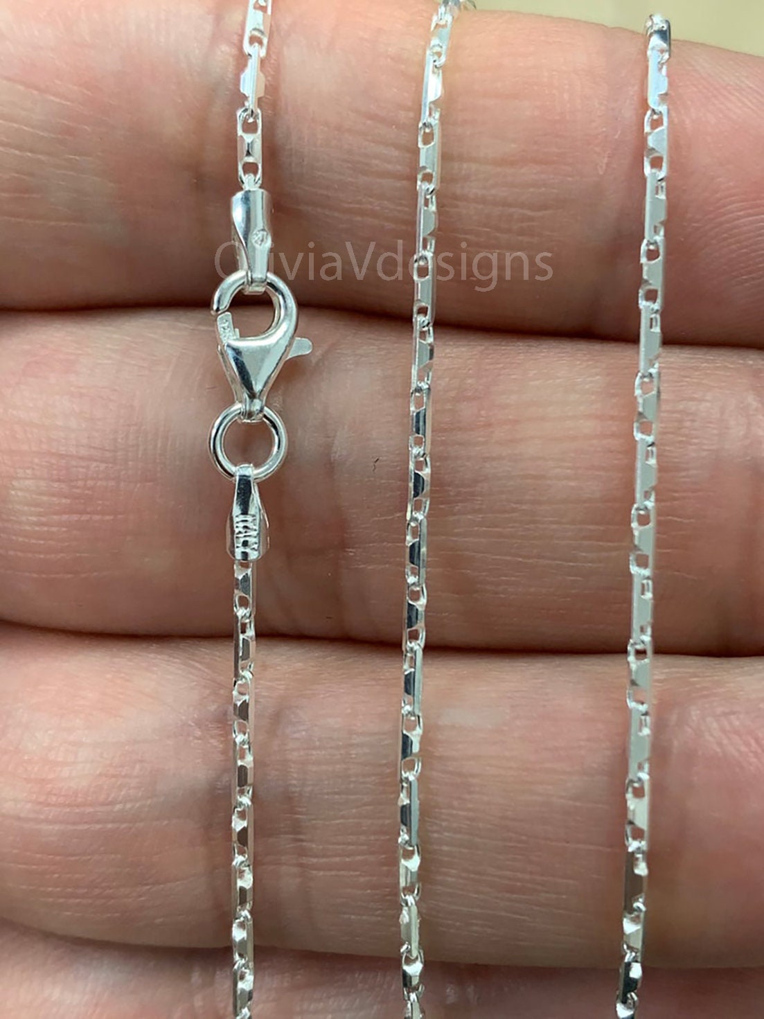 Solid 925 Sterling Silver Italian HESHE Chain 1.4mm Unisex Necklace Made in Italy, 16 18 20 22 24 or 30" Inches, Plux