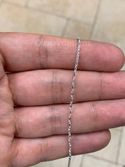 Solid 925 Sterling Silver Italian HESHE Chain 1.4mm Unisex Necklace Made in Italy, 16 18 20 22 24 or 30" Inches, Plux