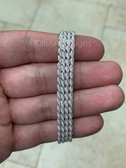 Solid 925 Sterling Silver Italian Rope Chain, 2.5mm, Diamond Cut, Necklace, Made in Italy, Gift For Him, Gift For Her, Rope Necklace
