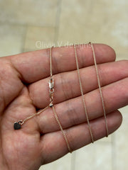 1mm Solid Adjustable Wheat Spiga Chain REAL 14K Rose Gold Up To 22", Spiga Wheat Chain, 14k Rose Gold