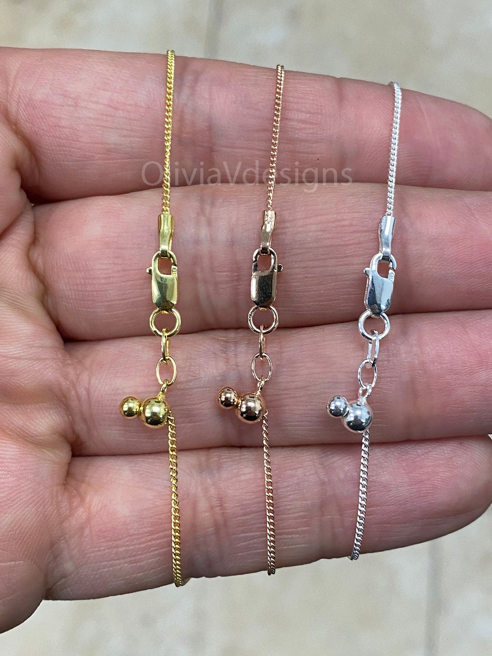 925 Sterling Silver Curb Cuban Adjustable 1mm Chain, Silver, 14k Yellow Gold, 14k Rose Gold, Sterling Silver Chain, 925 Sterling Silver