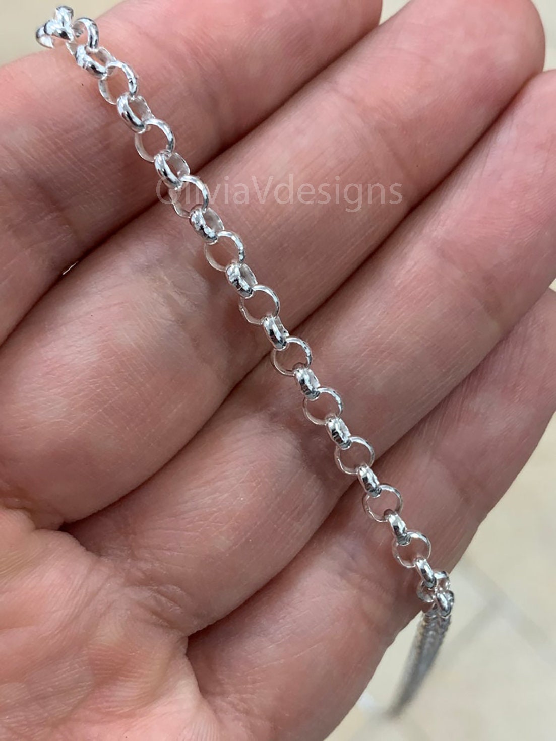 Sterling Silver Rolo Chain, Sterling Belcher Chain, 925 Silver Rolo Chain Necklace 4mm 16 18 20 22 24 30 - Made In Italy - 925 Sterling