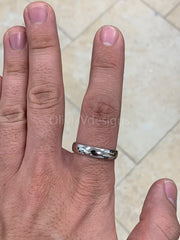 14 Karat White Gold Ring - Pure 14K White Gold Wedding Band - Real 14K Gold Half Round Ring - 5mm - Mens Gold Wedding Band - Womens Gold