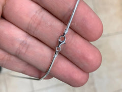 Real Solid 925 sterling silver Snake Chain necklaces 1.6mm 16",18",20",22",34",30" - Genuine 925 Silver - Round Snake